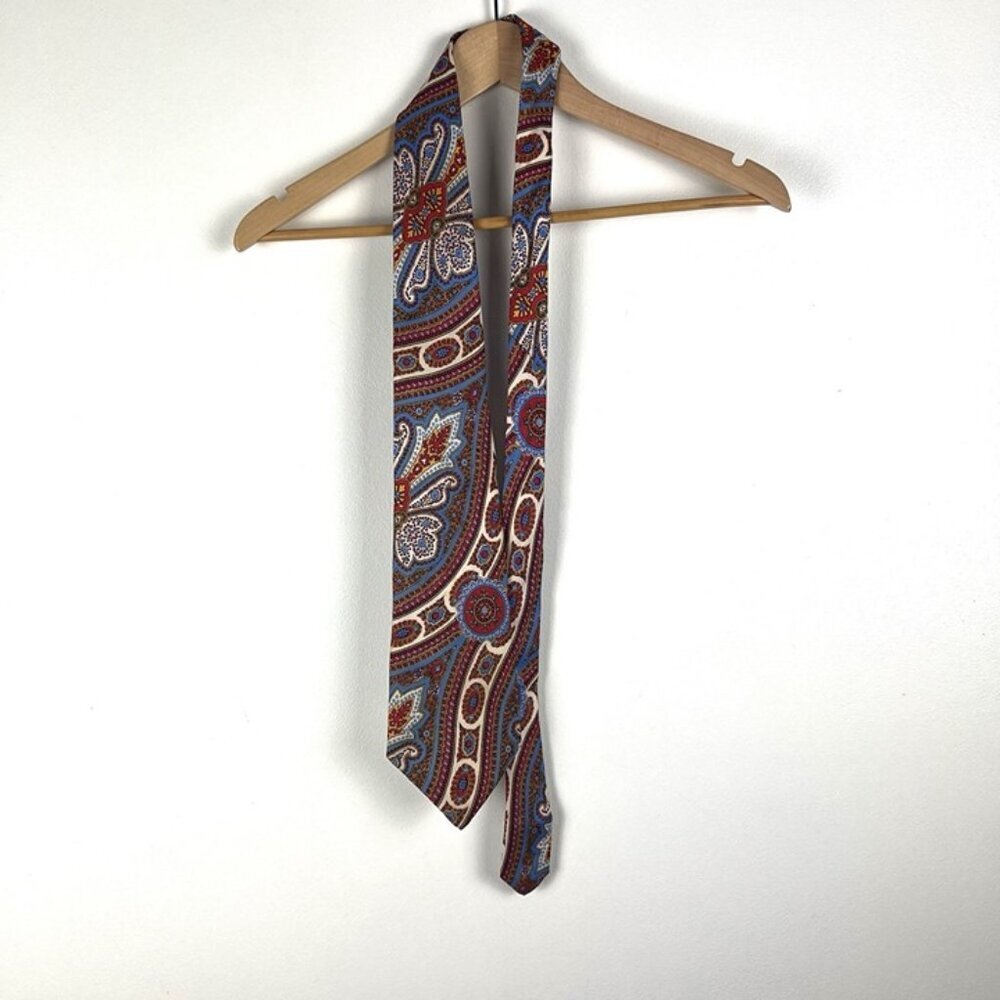 Don Loper Tie Silk Paisley Beverly Hills Mens Designer Hippie 70s Wide 4.5x56 in